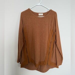 Brown Tunic Top for Women M